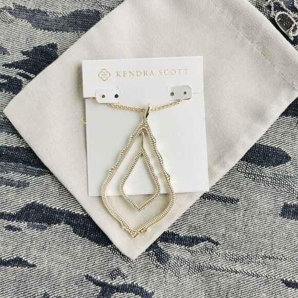 Kendra Scott Gold Long Pendant Necklace - Simon - Picture 2 of 4
